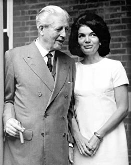 Images Dated 12th February 2002: Mrs Jacqueline Kennedy with former British Prime Minister Harold Macmillan when she