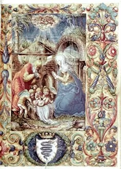 Images Dated 15th February 2000: The Nativity. Book of Hours for Bona Sforza, Polish, 1527