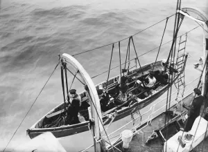 The North Sea Patrol. Minesweepers of the Royal Navy, free from the hazardous war service The North Sea Patrol. Minesweepers of the Royal Navy, free from the hazardous war service