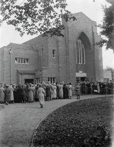 The opening of the Congregational Church in Eltham, Kent. 1938 The opening of the Congregational Church in Eltham, Kent. 1938