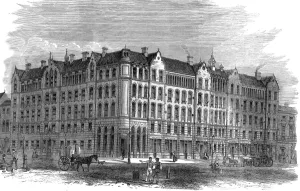The Peabody dwellings for the industrious poor in a commercial street in the Spitalfields The Peabody dwellings for the industrious poor in a commercial street in the Spitalfields
