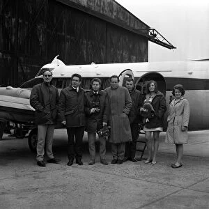 Pictured at Biggin Hill id the team of five men and one girl, a 20 year old secretary