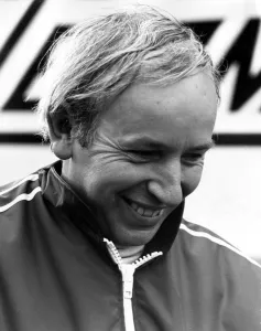 A portrait of John Surtees ex World Champion motor cyclist and F1 racing car driver A portrait of John Surtees ex World Champion motor cyclist and F1 racing car driver