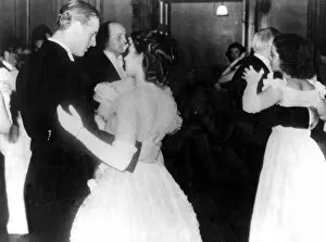 Images Dated 19th April 2001: Princess Elizabeth and Lieut. Mountbatten Dance Together During Ball in Edinburgh