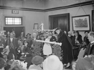Princess Helena Victoria opens the YMCA bazaar at Dartford in Kent. The Princess