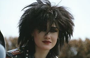 Images Dated 27th January 2016: punk era April 1983 - fashion, portrait, young woman, make up, punks