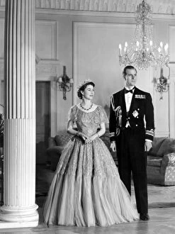 Images Dated 4th September 2015: Queen Elizabeth II and Duke of Edinburgh 1952