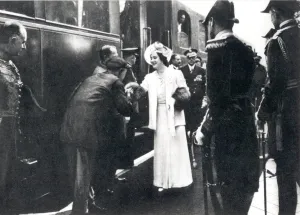The Queen Greeted by the French Locomotive Driver of the Royal Train in Paris 1938 The Queen Greeted by the French Locomotive Driver of the Royal Train in Paris 1938