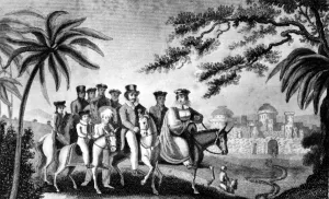 The Queens entrance into Jerusalem from The Royal Exile 1820, published by Jones & Co The Queens entrance into Jerusalem from The Royal Exile 1820, published by Jones & Co