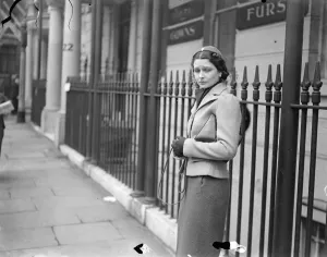 Queens train bearer leaves after the fitting of Coronation dress. Lady Elizabeth Paget Queens train bearer leaves after the fitting of Coronation dress. Lady Elizabeth Paget
