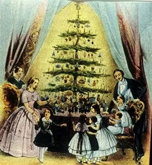 Images Dated 29th January 2000: Royal Christmas Tree A Lithogrm made in 1848