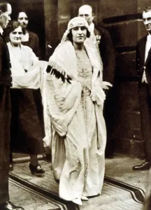 The Queen Mother Prints: Print of The Queen Mother on her wedding day