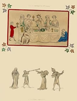 A royal repast (early 14th century) - Pictures of feasts are not uncommon in ancient manuscripts