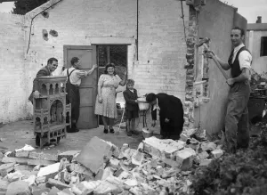 Squatters home demolished while they were still living in it. Mr. L. Ingram Squatters home demolished while they were still living in it. Mr. L. Ingram