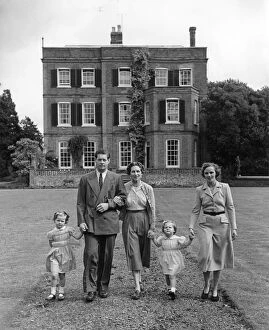 Royal Family Collection: Taking a morning stroll in the garden of Ayot House, their home at Ayot St Lawrence