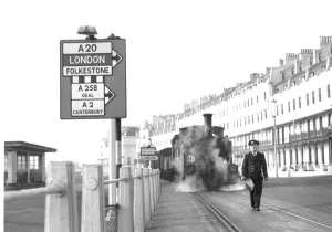 The last train in England to have a man walk in front waving a red flag, through The last train in England to have a man walk in front waving a red flag, through