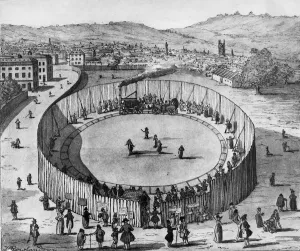Trevithick Railroad at Euston Square 1809 Catchme who can By Rowlandson Trevithick Railroad at Euston Square 1809 Catchme who can By Rowlandson