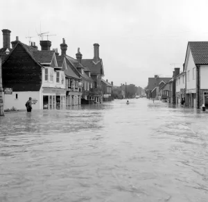 This was the unhappy scene during the height of the floods on Sunday evening - at This was the unhappy scene during the height of the floods on Sunday evening - at