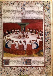 Vision of the Holy Grail appearing at King Arthurs Court 1470 Vision of the Holy Grail appearing at King Arthurs Court 1470