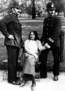 Votes for Women - policeman with a suffragette arrested in Hyde Park about 1912 Votes for Women - policeman with a suffragette arrested in Hyde Park about 1912