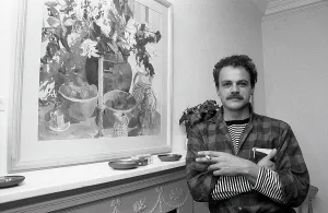 Artist James Foot, Lostwithiel, Cornwall. May 1992 Artist James Foot, Lostwithiel, Cornwall. May 1992