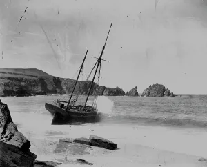 Belt of Beaumaris, beached at Mother Iveys Bay, Trevose Head, St Merryn, Cornwall Belt of Beaumaris, beached at Mother Iveys Bay, Trevose Head, St Merryn, Cornwall