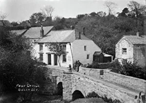 Images Dated 28th January 2019: The bridge and Post Office at Bolingey, Perranzabuloe, Cornwall. Early 1900s