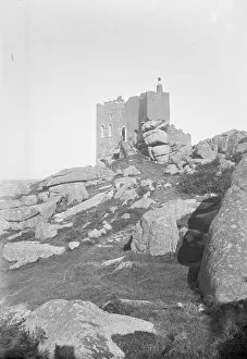 Cornwall and West Devon Mining Landscape Collection: Carn Brea Castle, Carn Brea, Illogan, Cornwall. Early 1900s