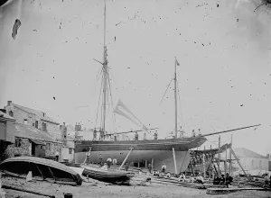 Casabianca under construction, St Ives, Cornwall. 1877 Casabianca under construction, St Ives, Cornwall. 1877