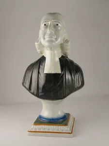 Cleric Gallery: Earthenware Bust of John Wesley, Staffordshire, England