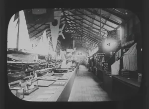 Occupations Gallery: Exhibition hall, Cornwall County Fisheries Exhibition, Truro, Cornwall. July to August 1893