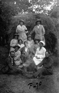 Truro Prints: Print of Womens Land Army Group Photograph, Tregavethan Farm, Cornwall 1917