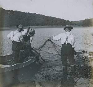 Fishermen, Probably near Turnaware, Philleigh, Cornwall. Early 1900s