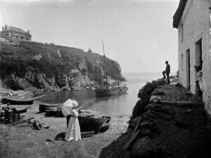 Rowing Collection: The Harbour, Cadgwith, Cornwall. 1908