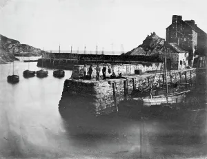 Related Images Gallery: Harbour walls, Polperro, Cornwall. Probably 1861