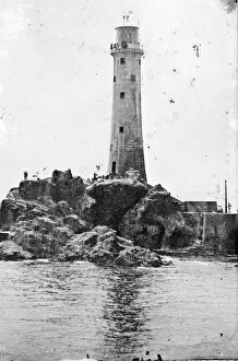 Images Dated 5th March 2016: Longships lighthouse, Cornwall. Around 1874
