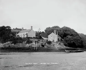 Malpas Ferry landing and houses on the Tregothnan side, St Michael Penkivel, Cornwall Malpas Ferry landing and houses on the Tregothnan side, St Michael Penkivel, Cornwall
