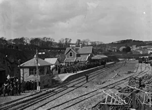 Train Collection: Opening of Padstow railway station, Cornwall. 27th March 1899