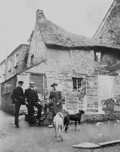 Print of Duck Alley near Central Square, Newquay, Cornwall