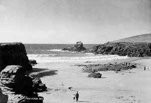 Trevone Bay Print, Padstow Beach Scene