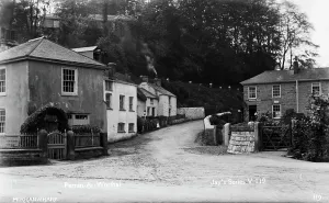 Perran Wharf Print: Early 1900s View of Perranarworthal Houses