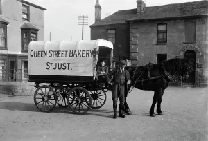 Horse Drawn Van Print, Early 1900s