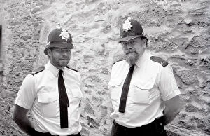 Emergency Services Gallery: Police Officers, Lostwithiel, Cornwall. May 1990