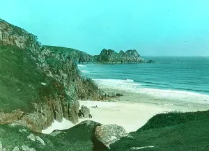 Porthcurnow beach, St Levan, Cornwall. Early 1900s Porthcurnow beach, St Levan, Cornwall. Early 1900s