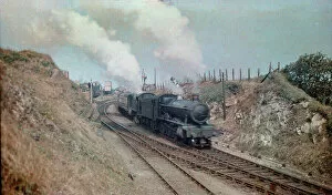Images Dated 2nd January 2016: Steam train outside Newquay station, Cornwall. Around 1925