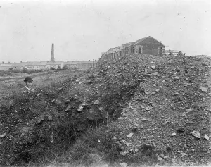 Tin dressing floor at Wheal Sparnon being turned into Victoria Park, Redruth, Cornwall Tin dressing floor at Wheal Sparnon being turned into Victoria Park, Redruth, Cornwall