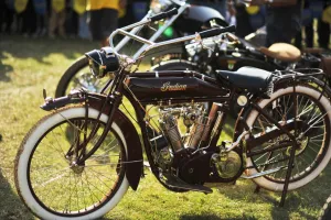 A 1915 Indian Model B motorcycle is displayed during an antique car show in Nairobi A 1915 Indian Model B motorcycle is displayed during an antique car show in Nairobi