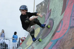 A boy skates during a skateboard festival on the Kennedy Center's Front Plaza A boy skates during a skateboard festival on the Kennedy Center's Front Plaza