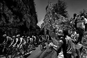 Tour de France 2017 Gallery: Cycling-Fra-Tdf2017-Pack-Fans-Black and White