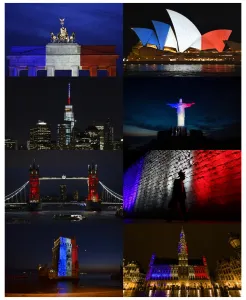 Offbeat Quirky Images Gallery: France-Attacks-Landmarks-Tribute